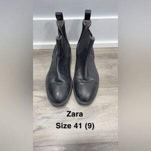 ZARA Black Leather Boots